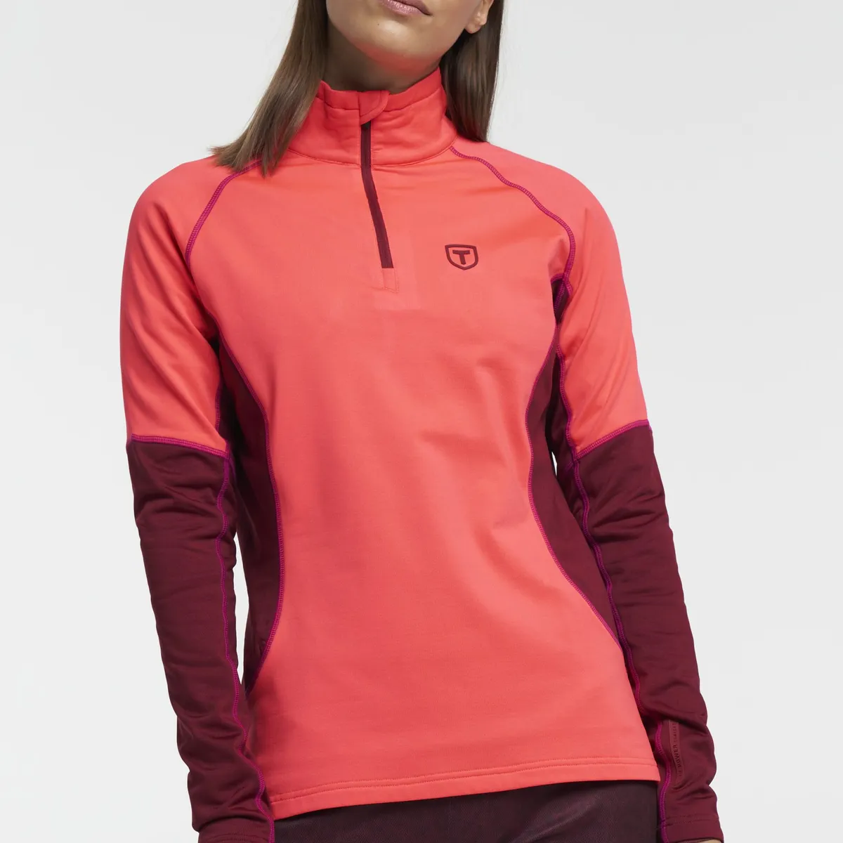 Tenson Halfzip Midlayer Dame (Farve: Orange, Størrelse: Xs)