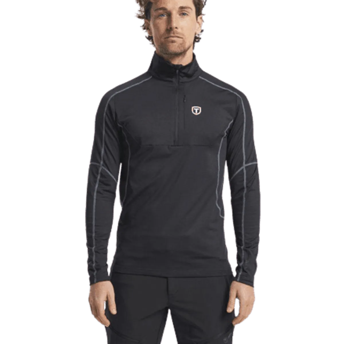 Tenson Txlite Half Zip Herre (Farve: Black, Størrelse: S)