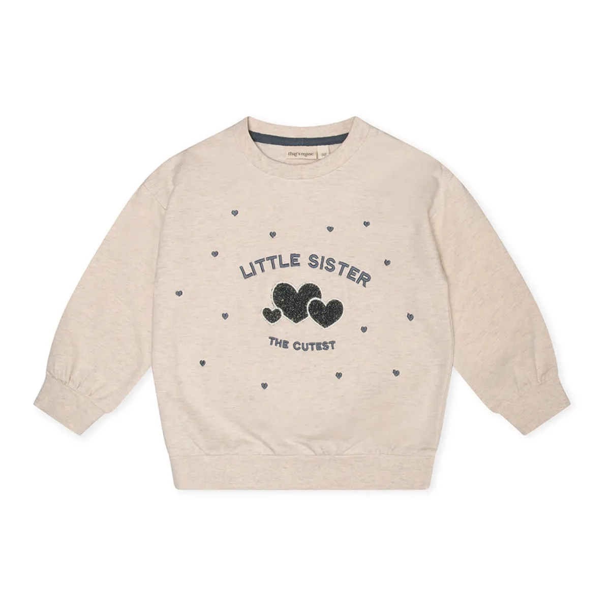 That's Mine - Finley lillesøster sweatshirt - Light creme melange - 80cm - 12M