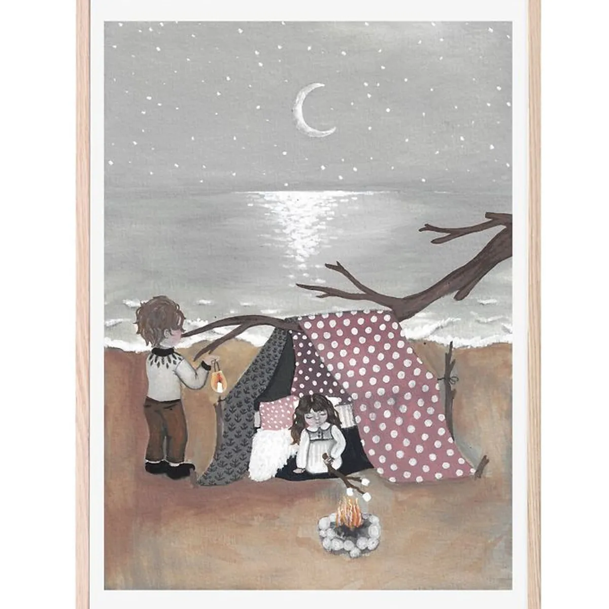 That's Mine Plakat - 50x70 cm - Bonfire In Moonlight