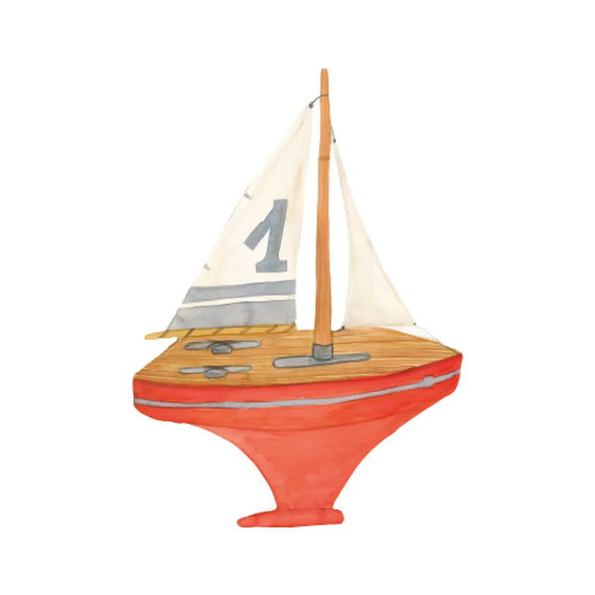 That's Mine - Wallsticker Sailboat - Red