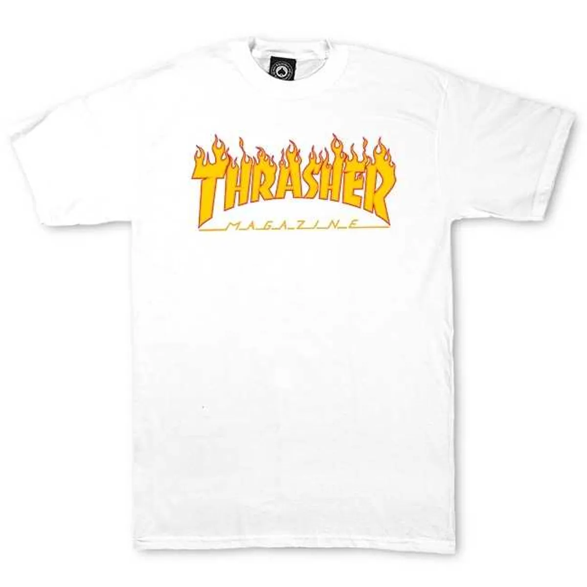 Thrasher Flame Logo T-Shirt Børn Hvid