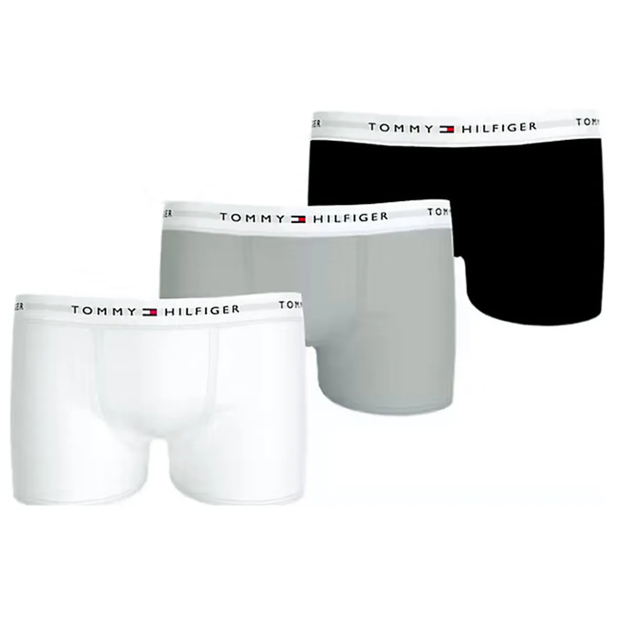 Tommy Hilfiger Boxershorts - 3-pak - Black/Ant Silver/White