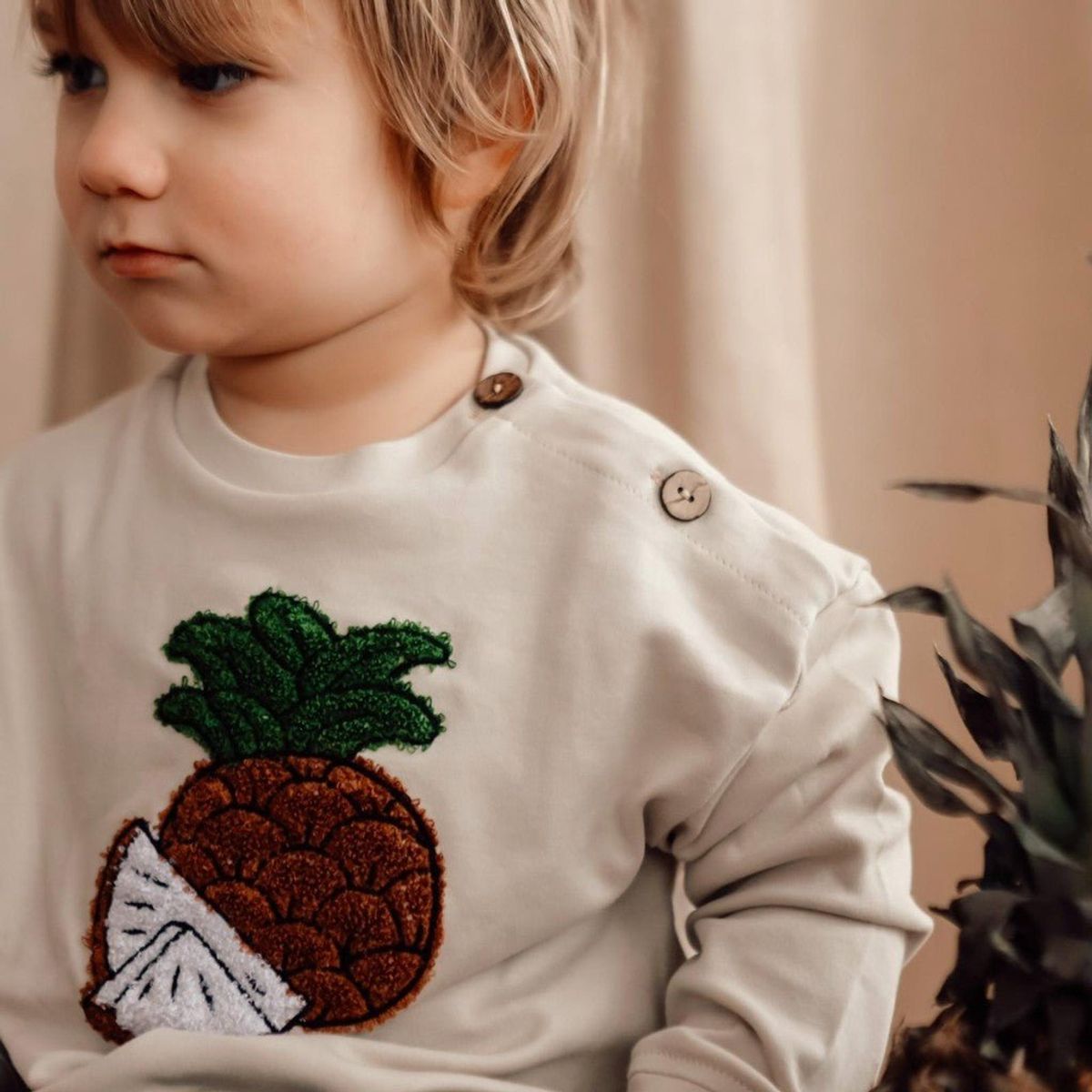 Tropical Pineapple Sweatshirt - Beige / 6-9m - 74cm