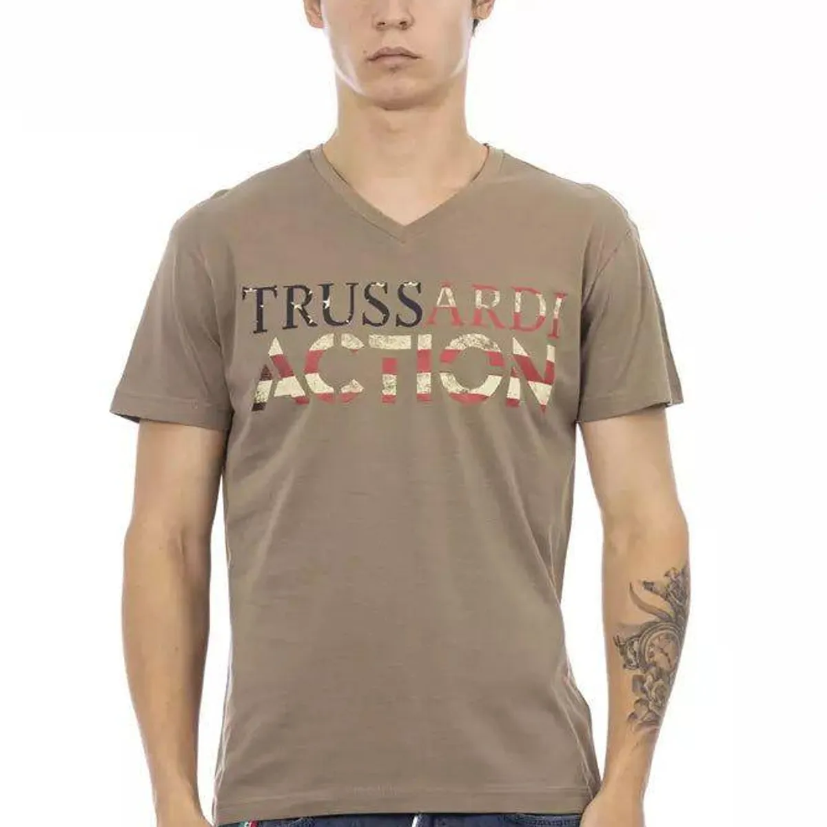 Trussardi Action Brun Bomuld T-Shirt