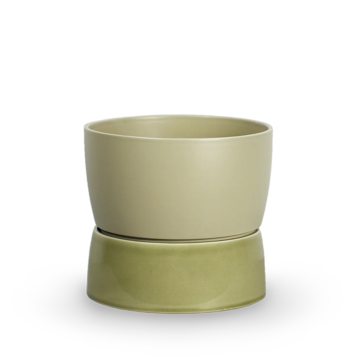 Two Tone Planter Floor, Small - Artichoke green