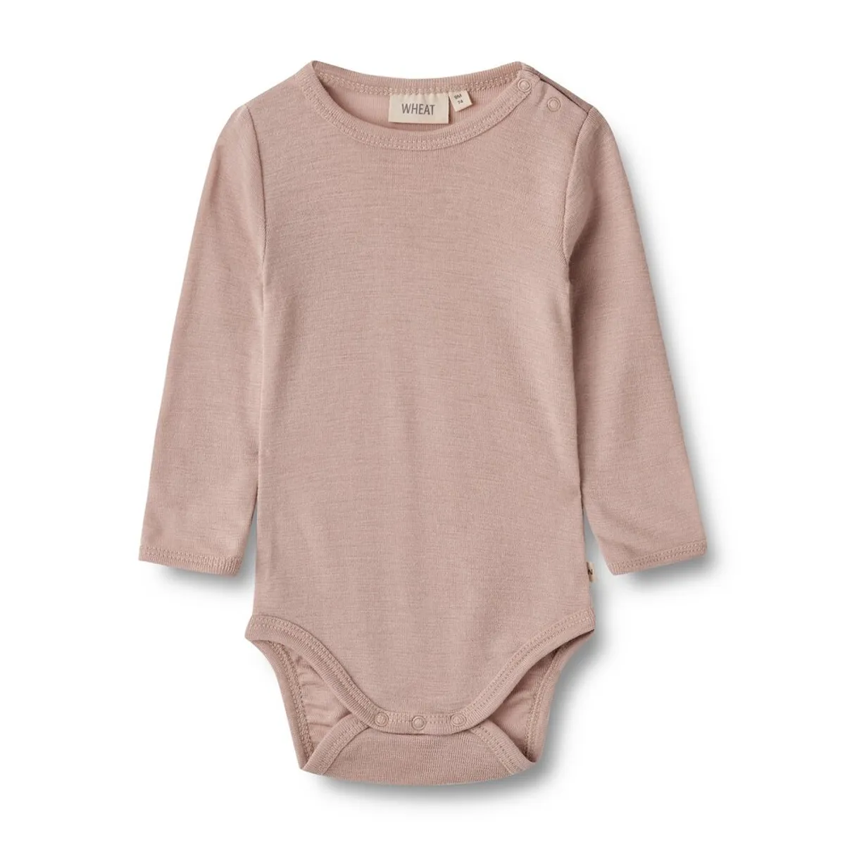 Uld body langærmet Lucca - Dry Rose - 56