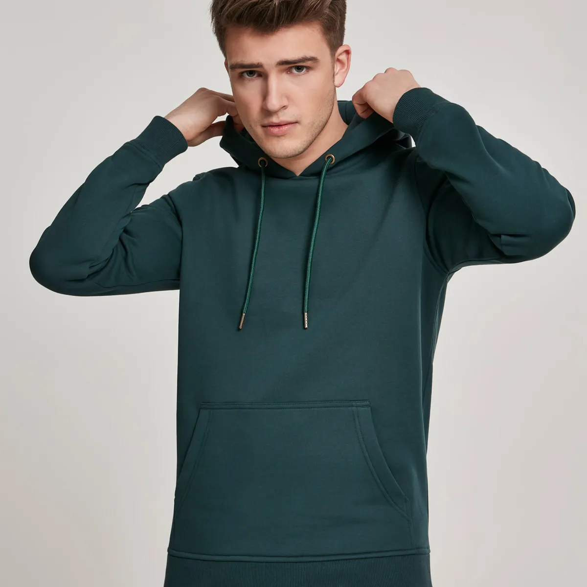 Urban Classics Basis Hoodie Flaskegrøn