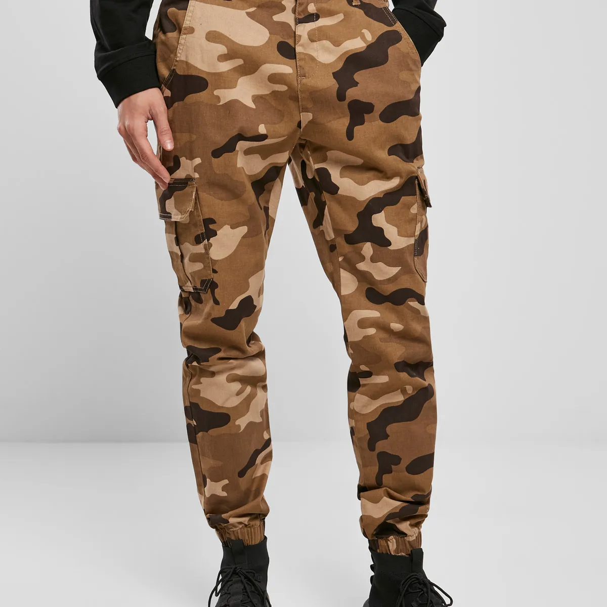 Urban Classics Camo Cargo Joggingbukser 2.0 Mørk Earth camo 30