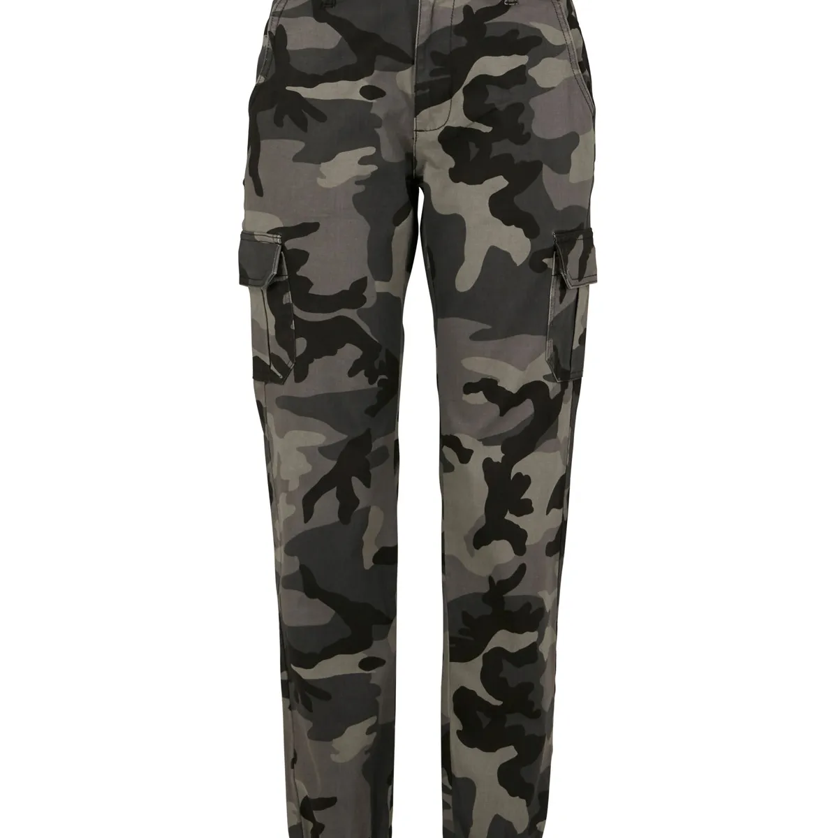 Urban Classics Dame High Waist Camo Cargobukser Dark Camo