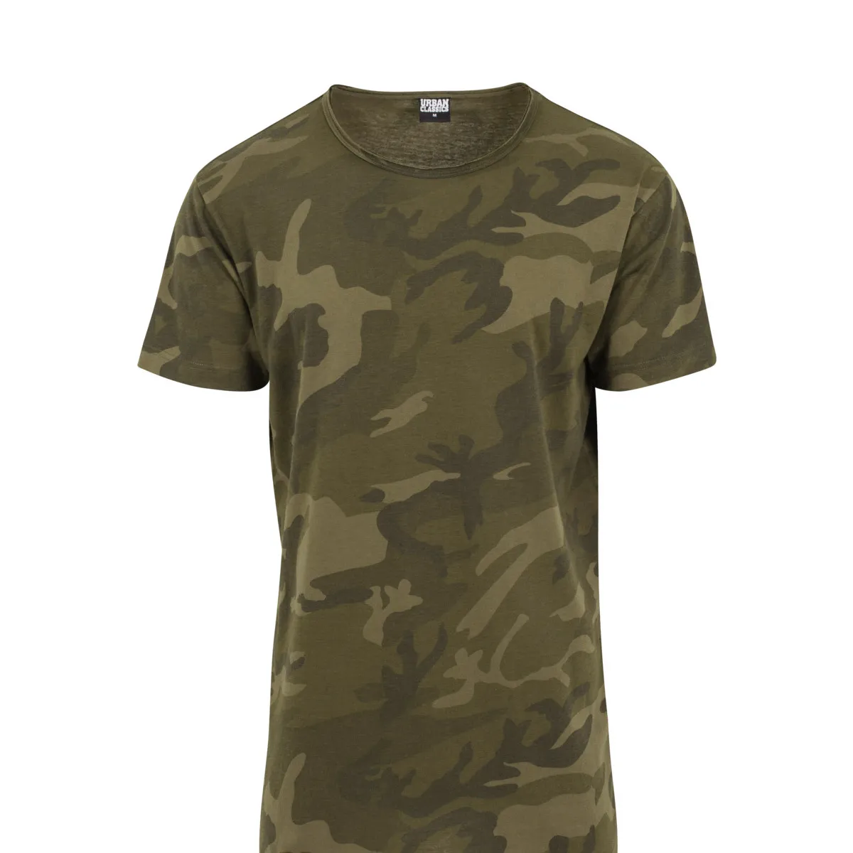 Urban Classics Lang Camouflage T-Shirt Oliven Camo