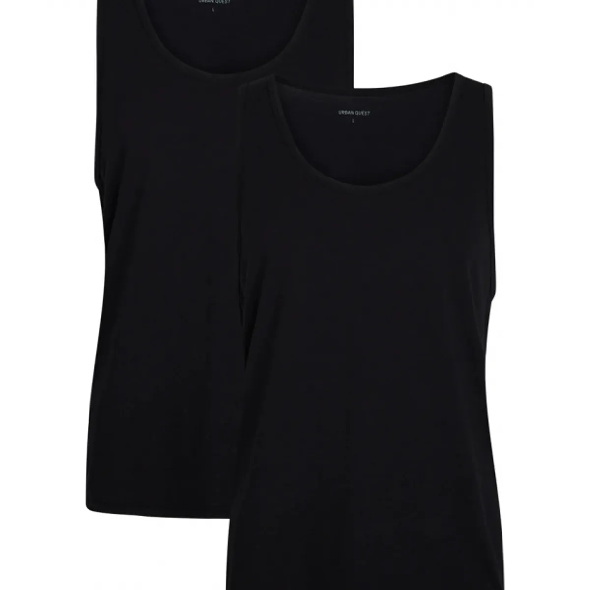 Urban Quest bambus tanktop 2-pak i sort til herre