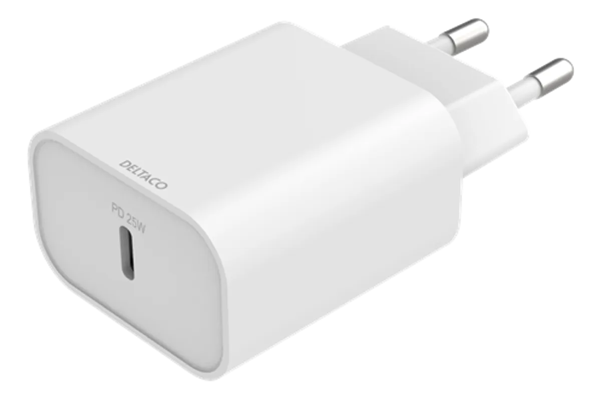 USB-C PD HURTIG oplader / adapter - 5 års garanti - 25W - Hvid