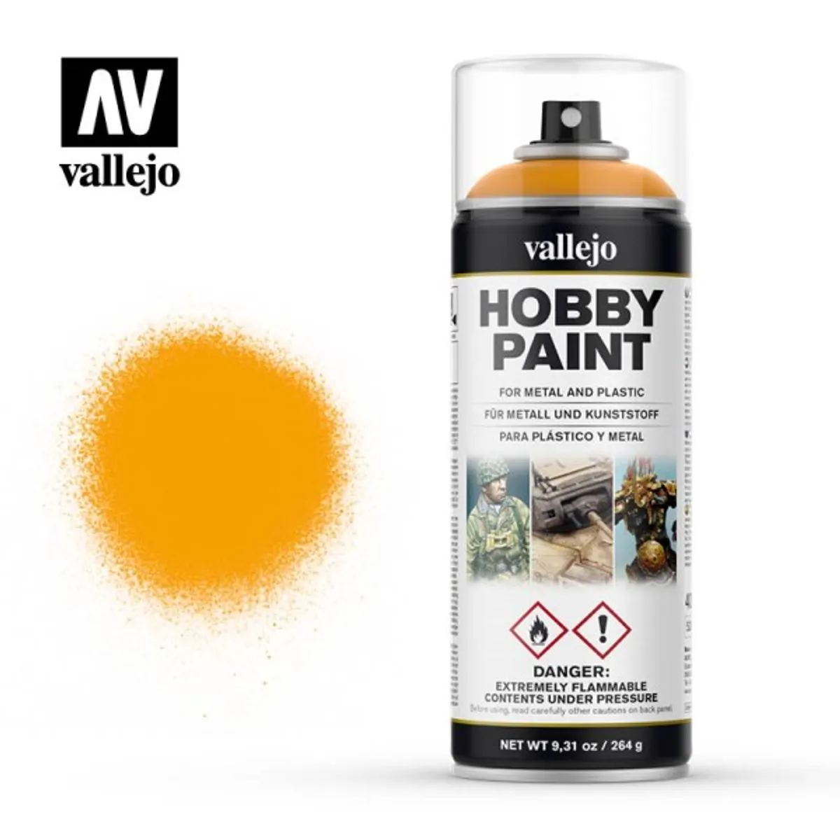 Vallejo - Hobby Paint Primer Sprays: Sun Yellow - 400ml