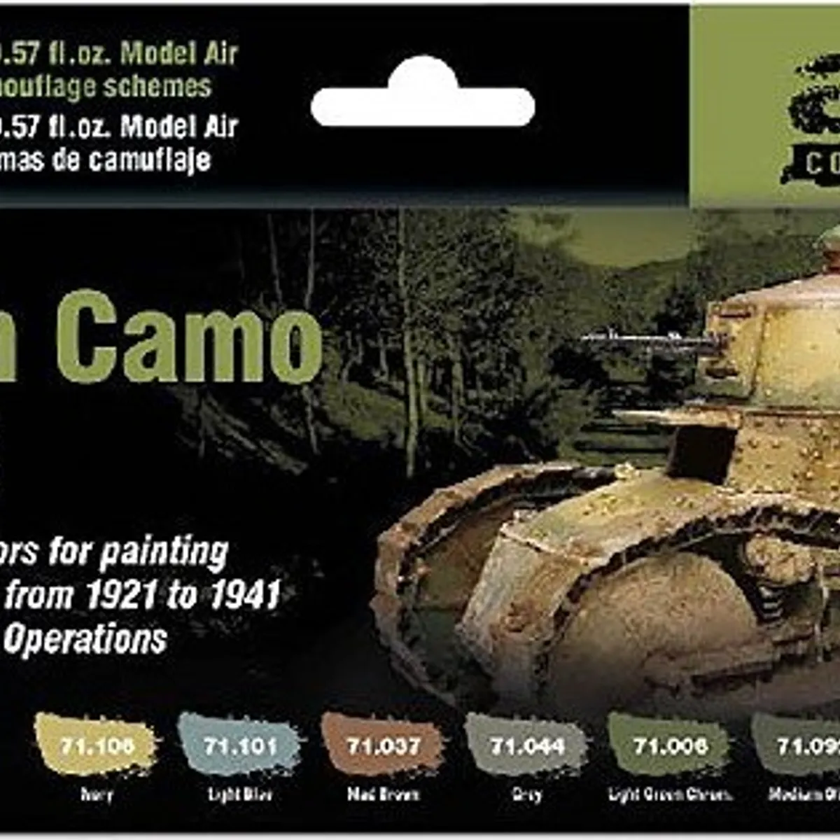 Vallejo - Model Air Maling Sæt - French Camo Colors - 8x17 Ml