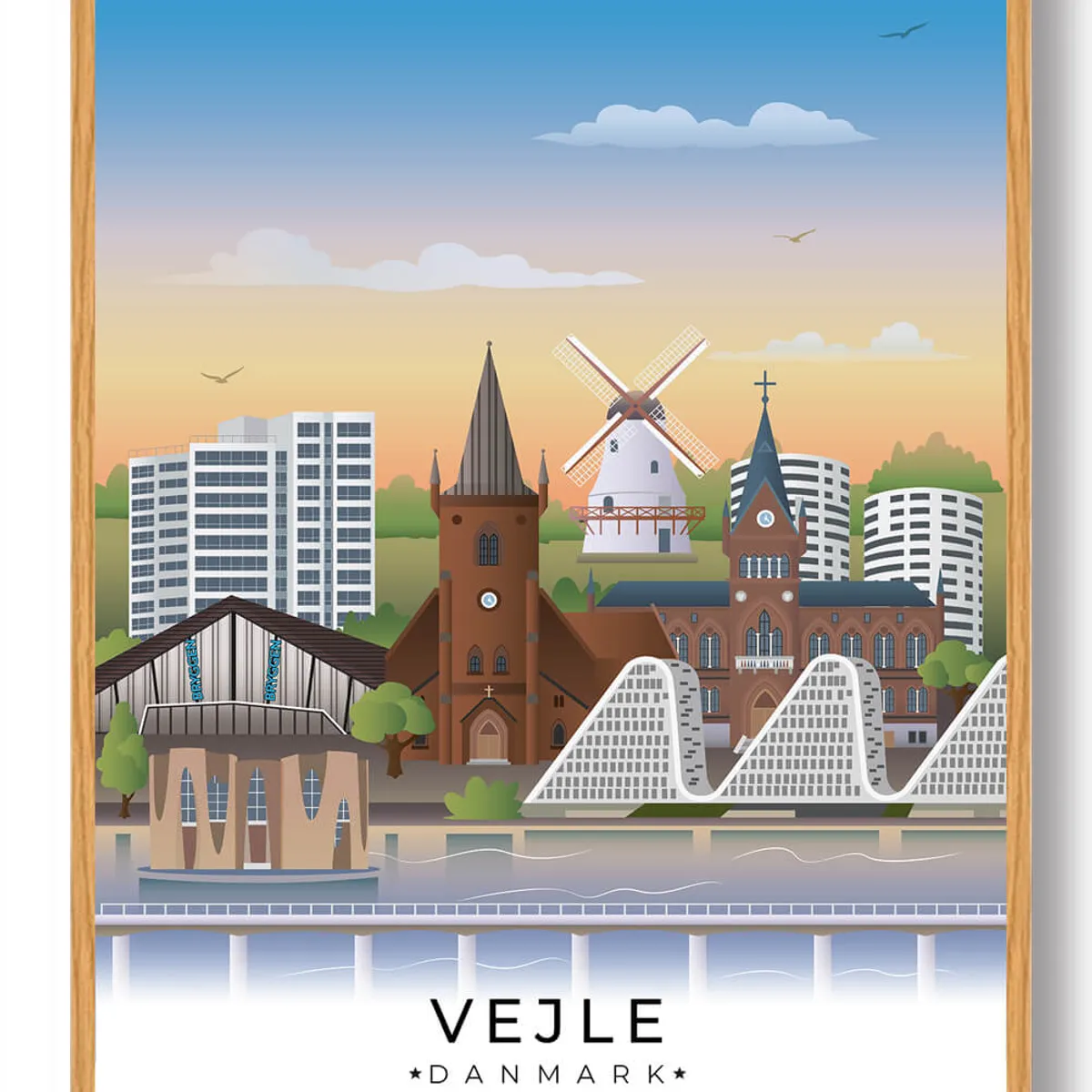 Vejle plakat (RESTPARTI) (Størrelse: L - 50x70cm (B2))