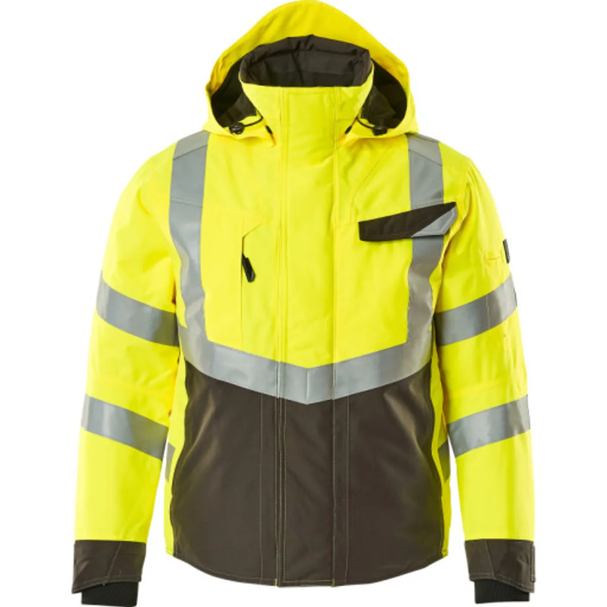 VINTERJAKKE,S,HI-VIS GUL/MØRK