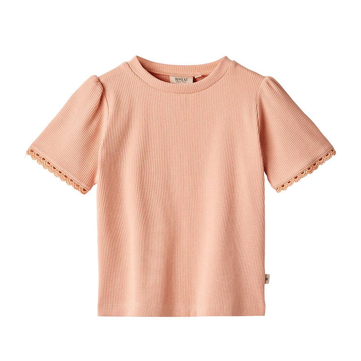 Wheat T-shirt - Rib - Iris - Soft Coral