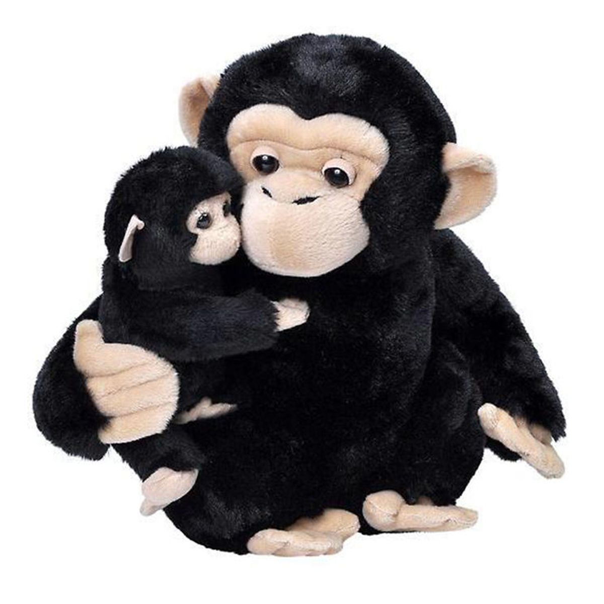 Wild Republic Bamse - Mom and Babies - 30x33 - Chimpanser