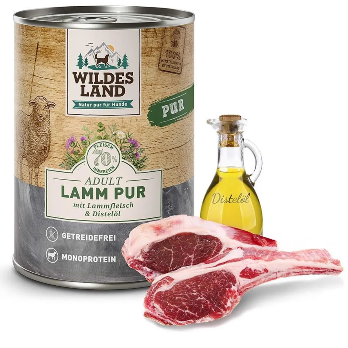 Wildes Land Pur Lam dåsemad, 400g