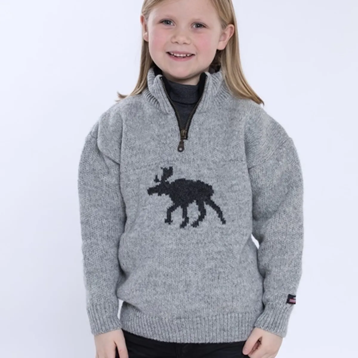 Wool Of Scandinavia Norsk Strik Sweater Børn Moose_Børn 6år