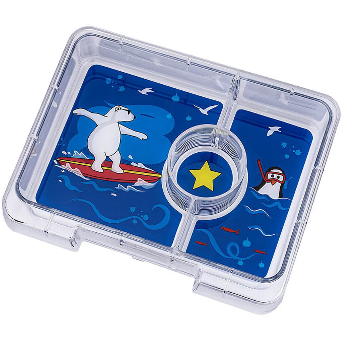 Yumbox Indsatsbakke m. 3 Rum - Snack - Polar Bear