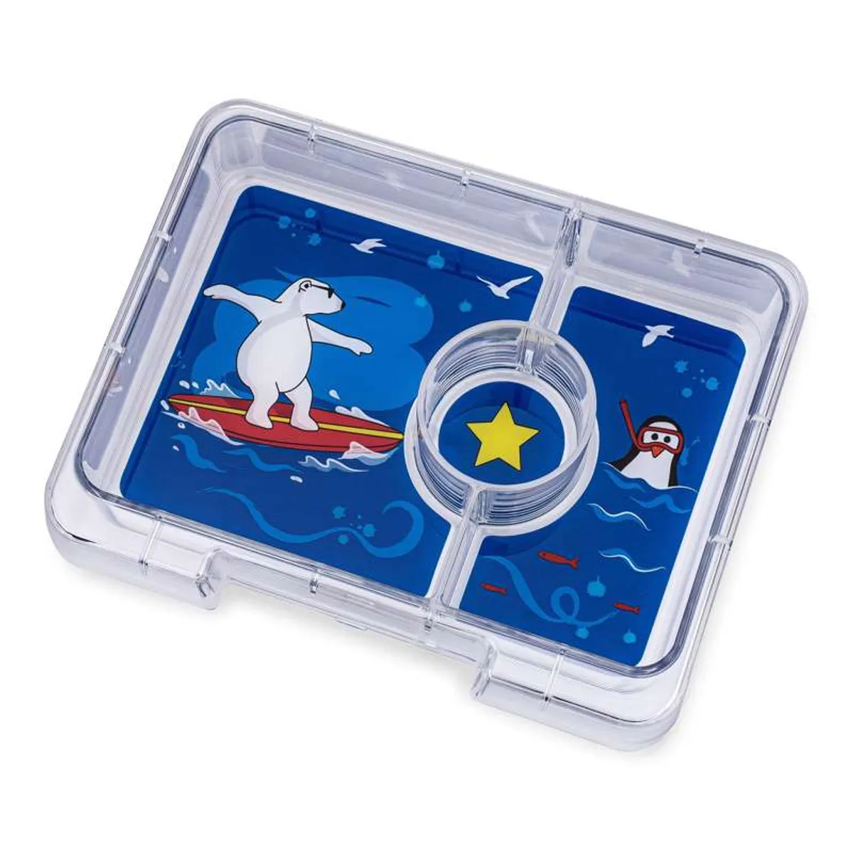 Yumbox Indsatsbakke - Minisnack Tray - 3 rum - Polar Bear