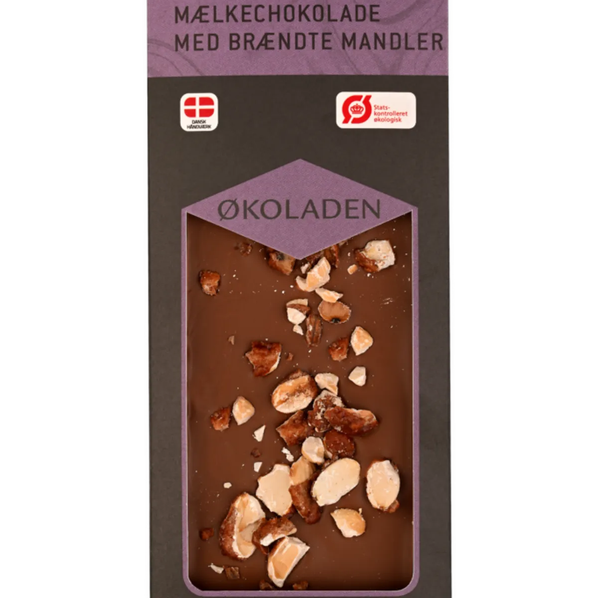 Økoladen - Mælkechokolade Med Brændte Mandler 75g