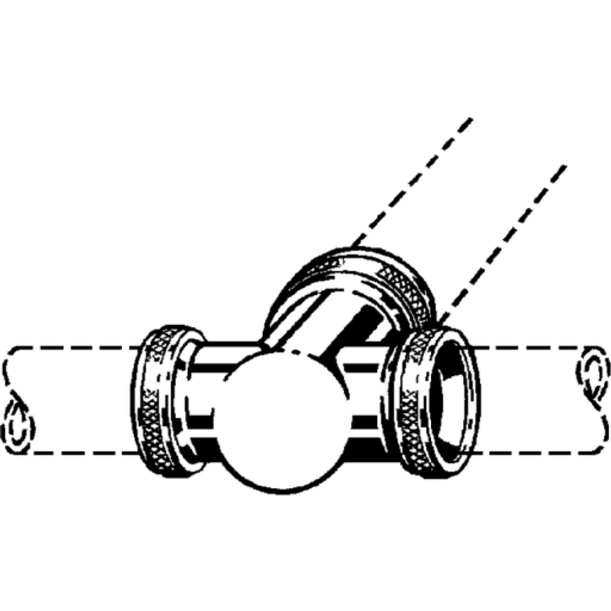 1.1/4 x 1.1/2" T-stykke