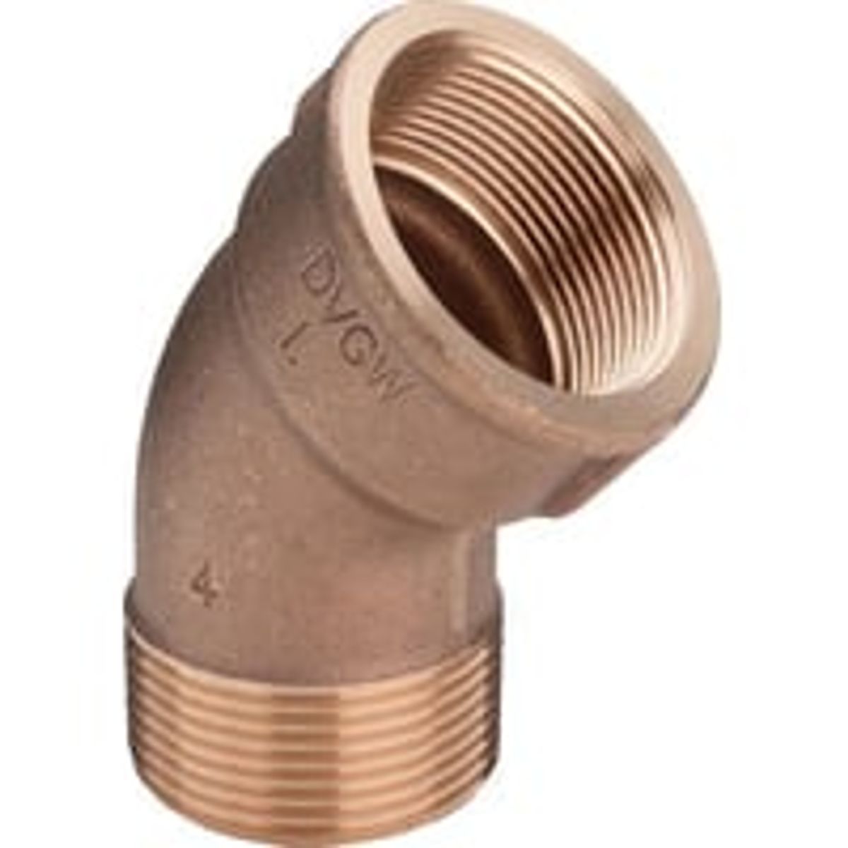 1/2" Rdgods Silicium Bronze bjning 45