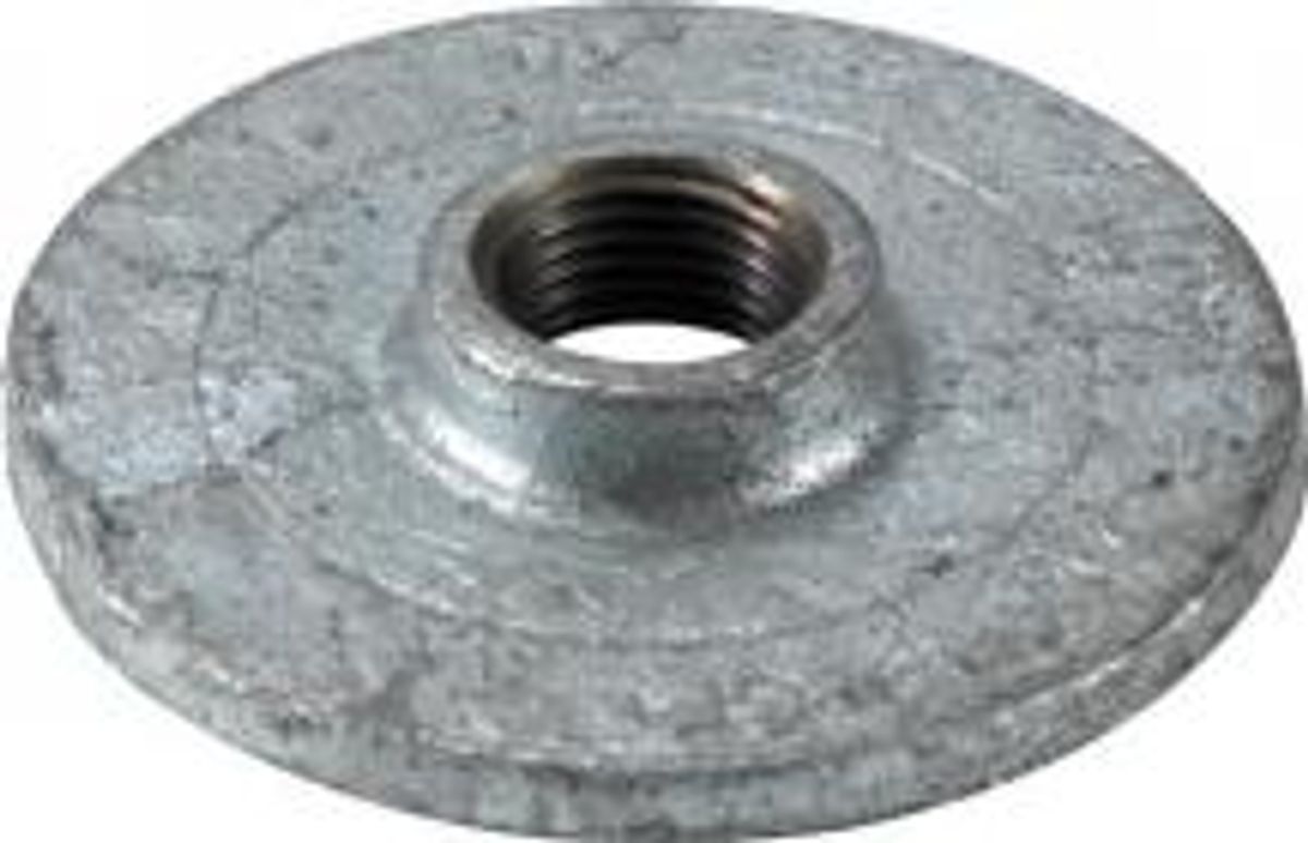 1/2" Sort flange med gevind