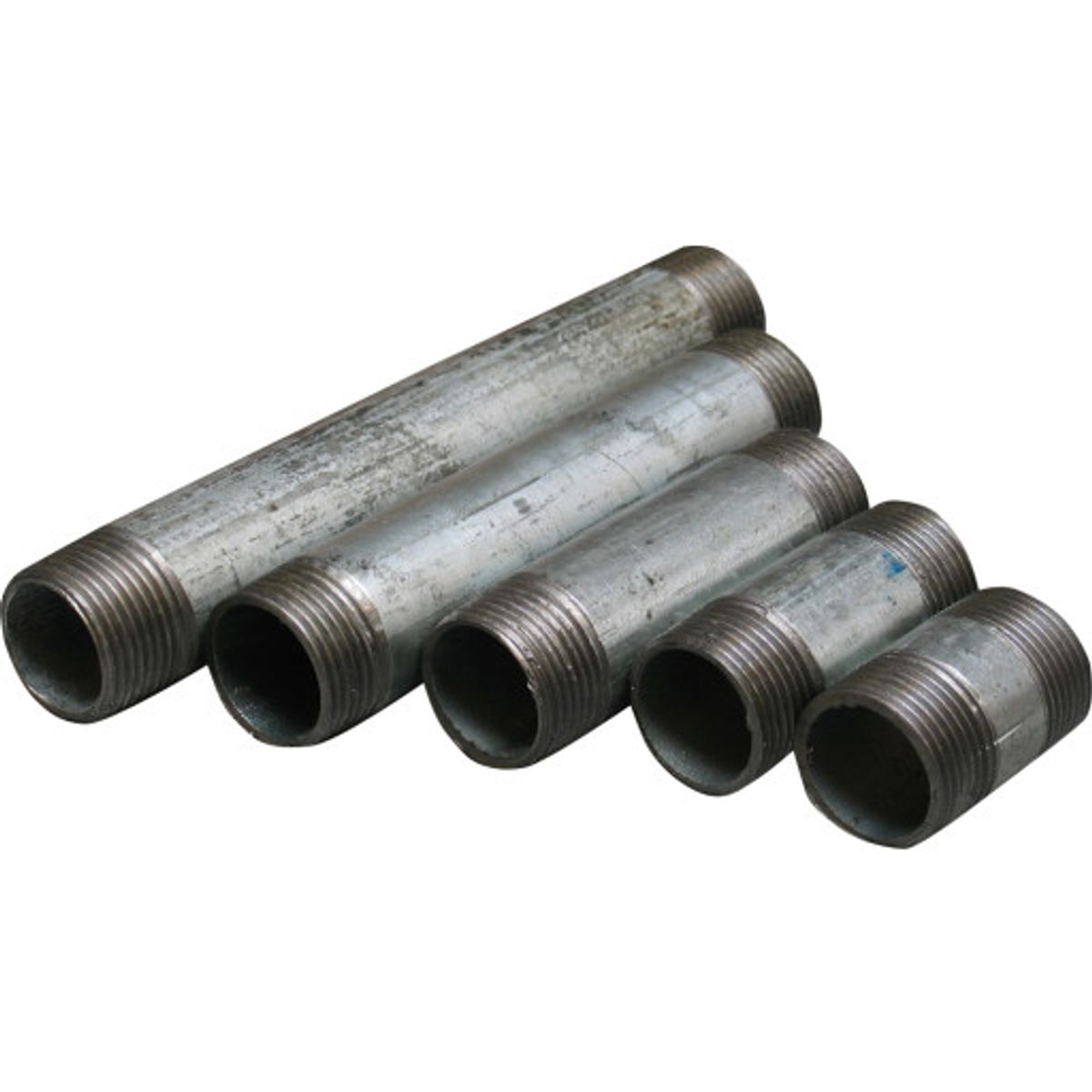 1/4" x 25 mm Galvaniseret nippelrør sammenskåret