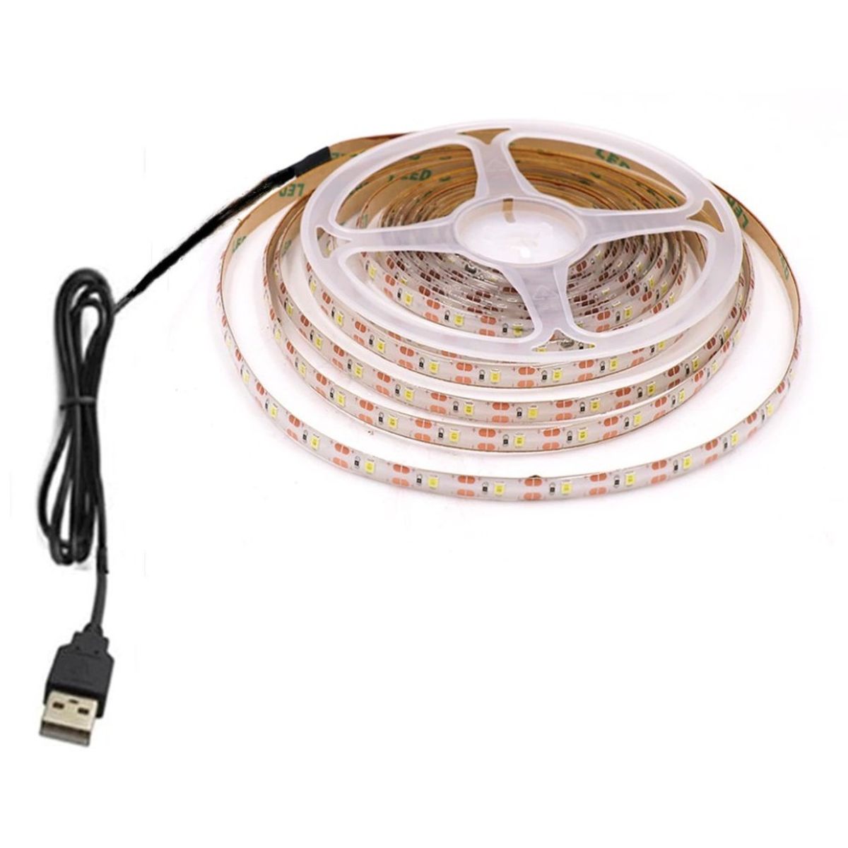 1 m. USB LED strip til TV og PC - 60 LED pr. meter - Kulør : Kold