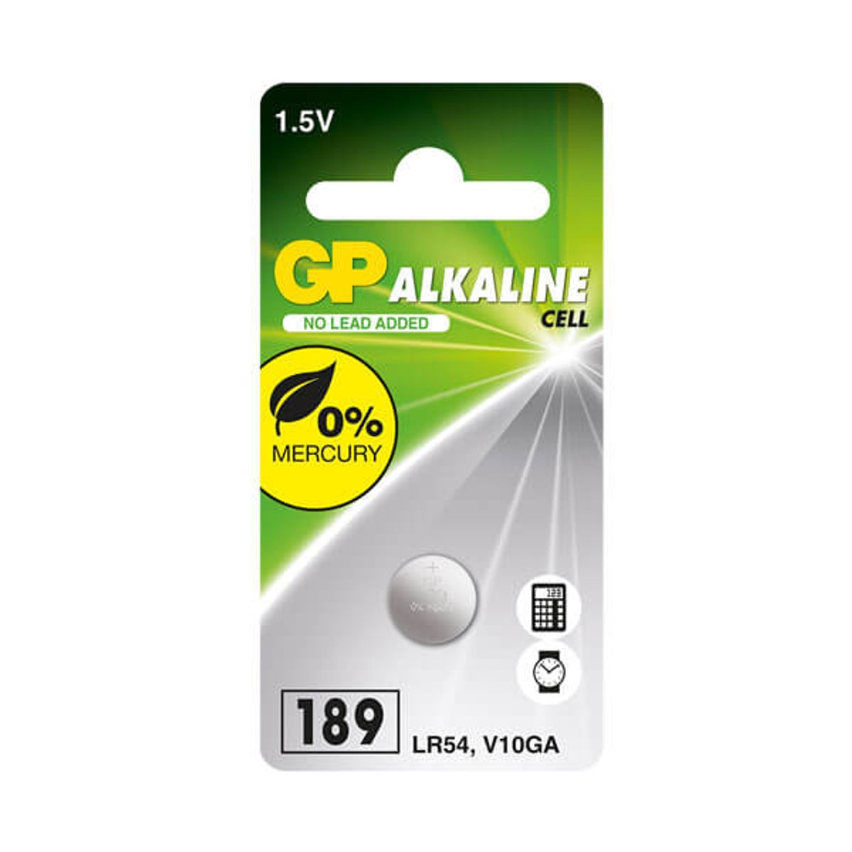 1 stk AG10 / 1,5V Alkaline batteri / LR54 / LR1130