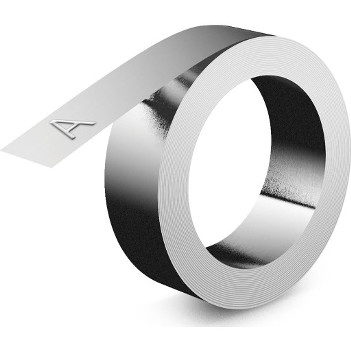 10 stk DYMO® Rhino industri prægetape, aluminium med klæb, 12 mm