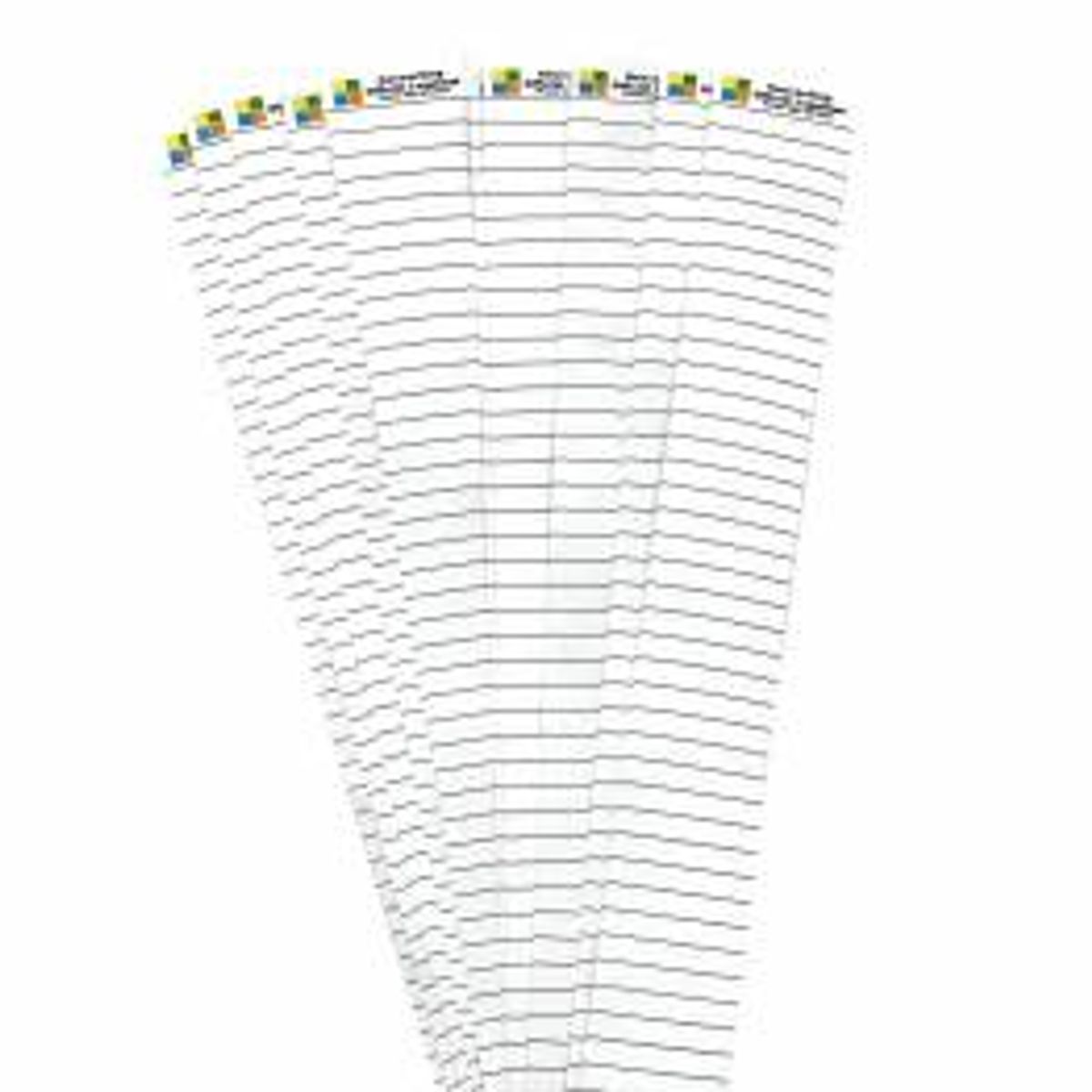 10 stk geocaching logblade/-strimler i vandafvisende papir - 108 logs - 3cm