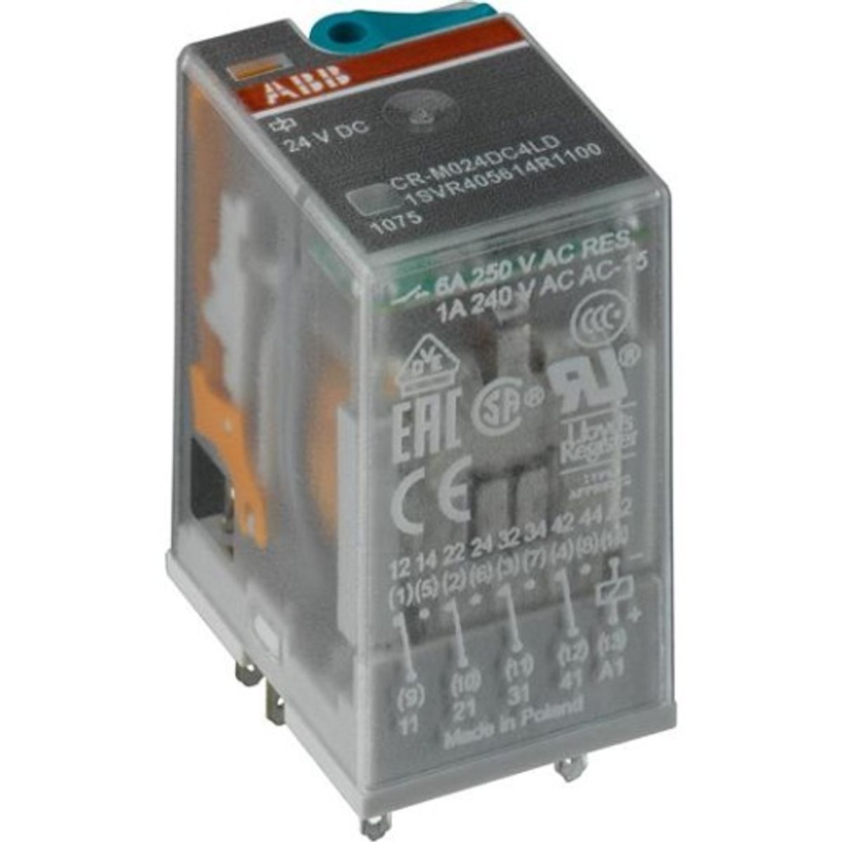 10 stk RELÆ CR-M024DC2L 2P 24VDC LED