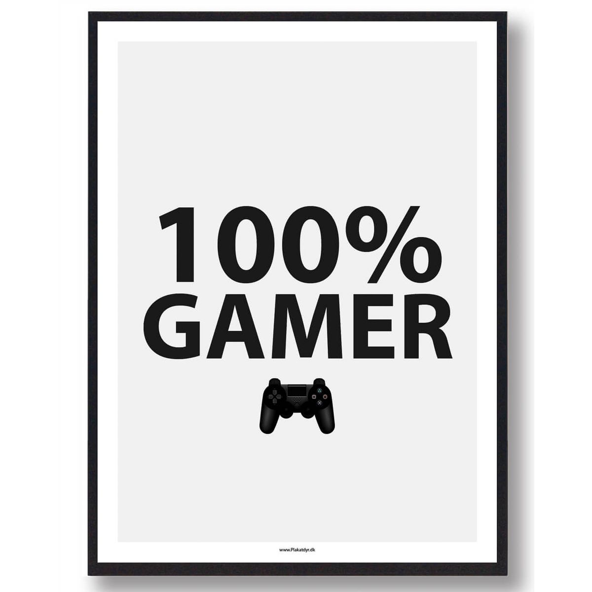 100% GAMER - gamerplakat (konsol) (Størrelse: L - 50x70cm (B2))