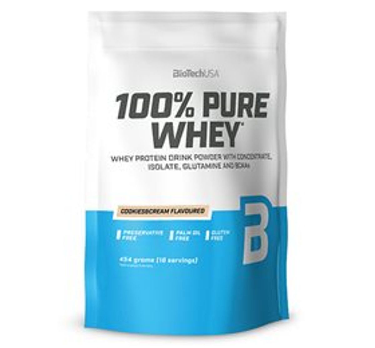 100% Pure Whey Protein pulver Cookies & Cream 454 g