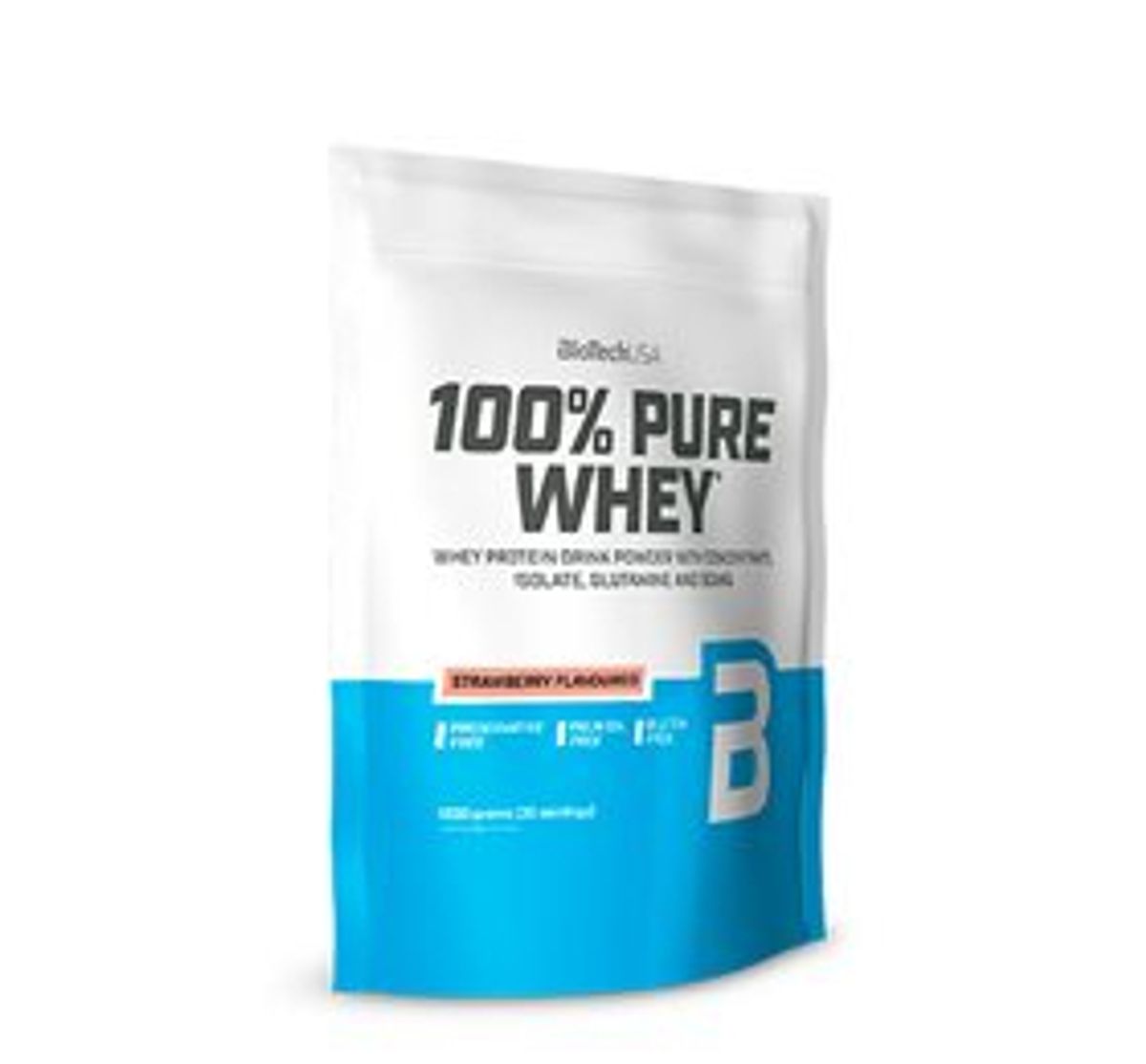 100% Pure Whey Protein pulver Strawberry 454 g