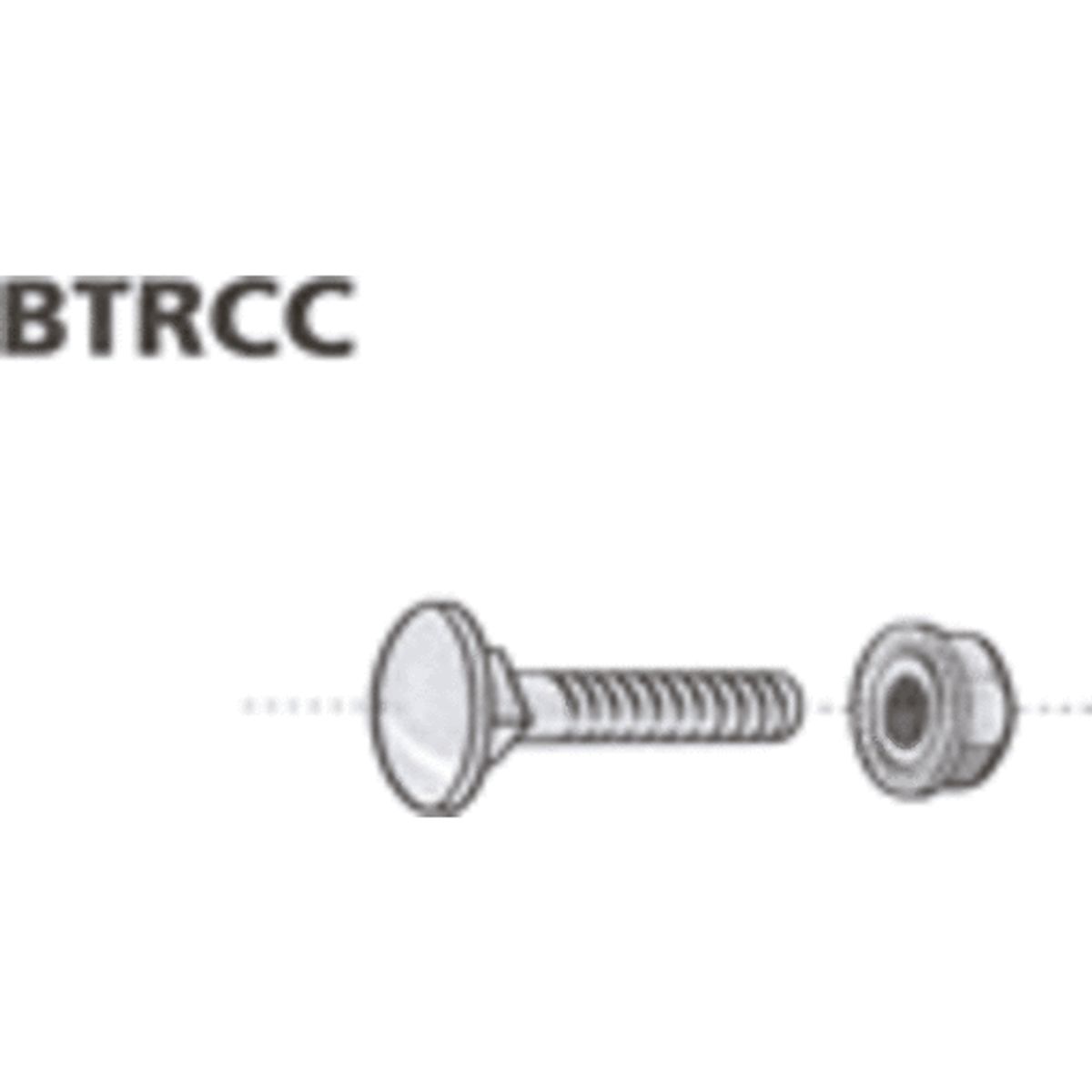 100 stk Bræddebolt BTRCC M6 x 20mm, ZnL, med møtrik (M620-D) (100)