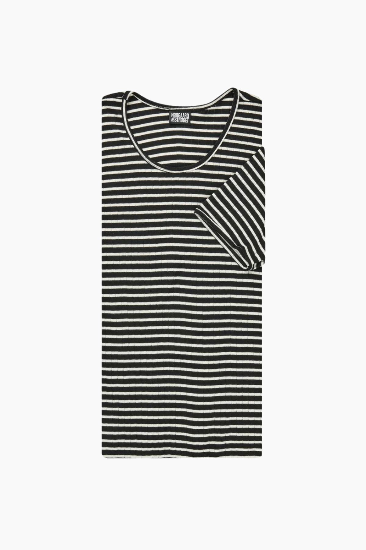 101 Short Sleeve NPS Stripes - Black/Ecru - Nørgaard på Strøget - Stribet One Size