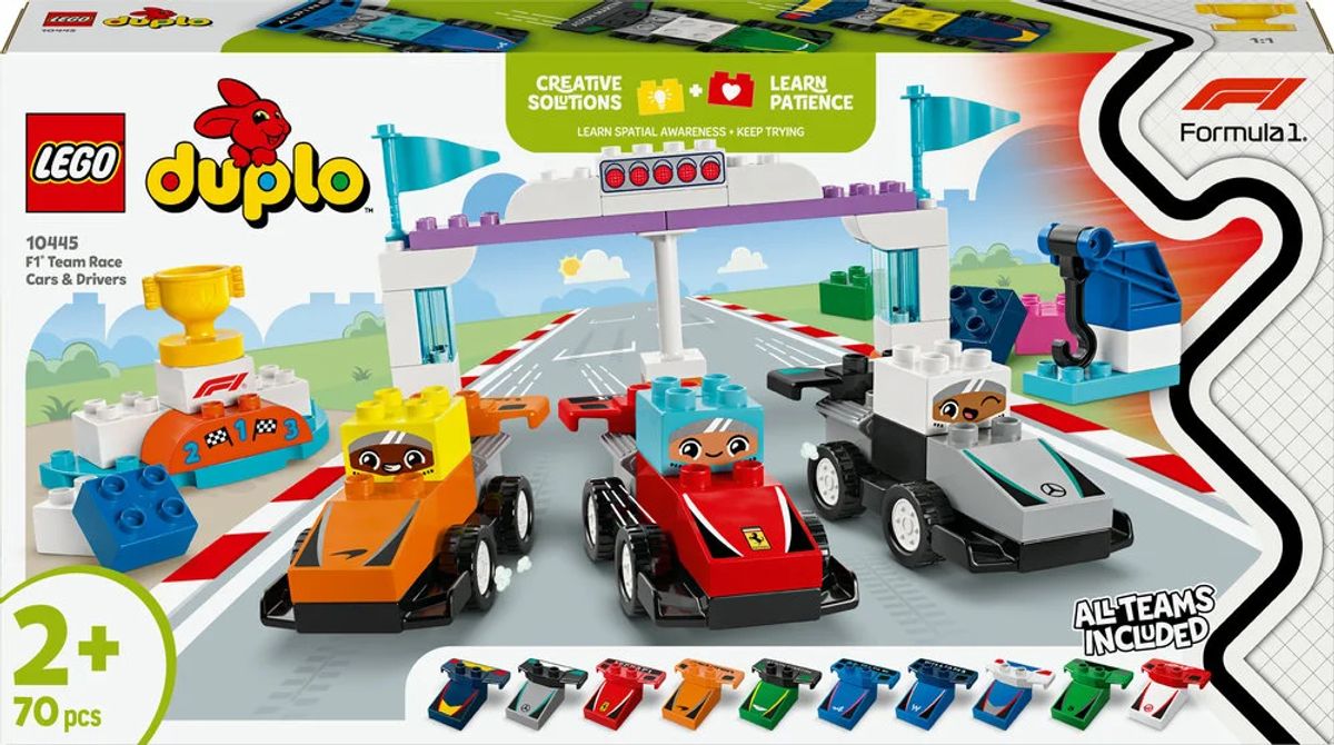 10445 LEGO DUPLO F1®-teams med racerbiler og kørere