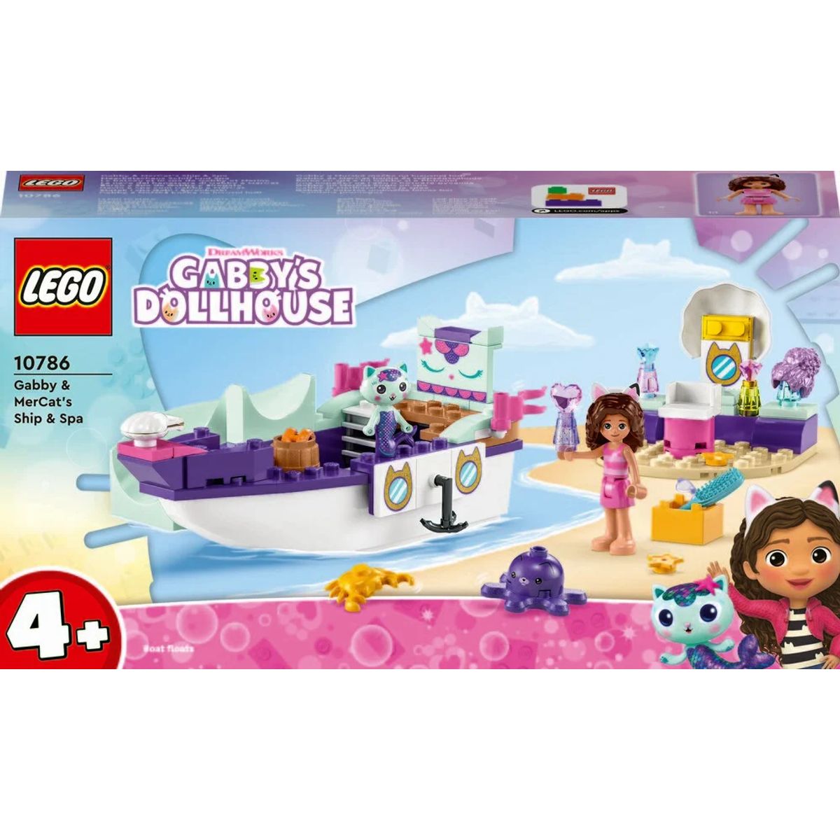 10786 LEGO Gabby's Dollhouse Gabby og Havkats skib og badeland