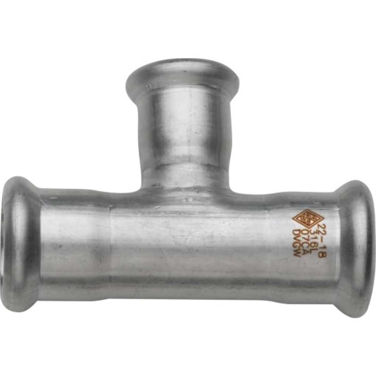 108 x 28 x 108 mm TURBO Inox tee