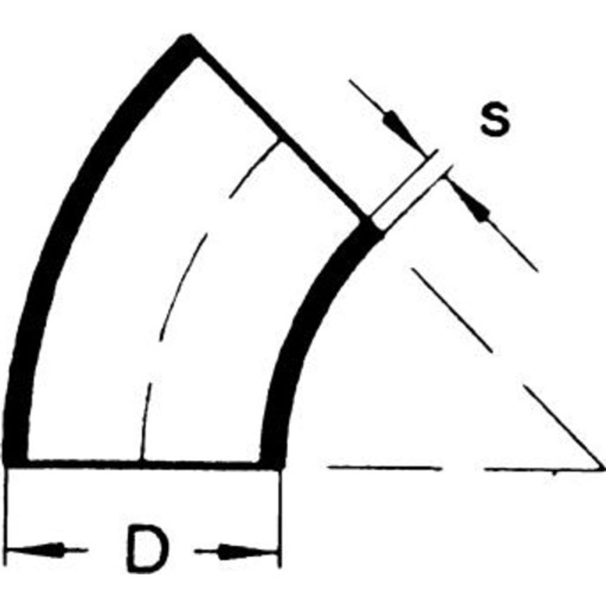 114,3 mm 45g. Svejsebøjning ST35.8