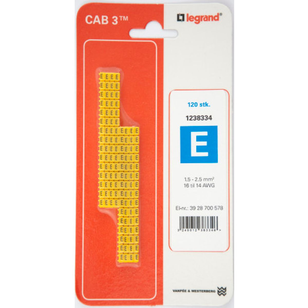 120 stk CAB3 LEDNINGSMRK1,5-2,5 (E)