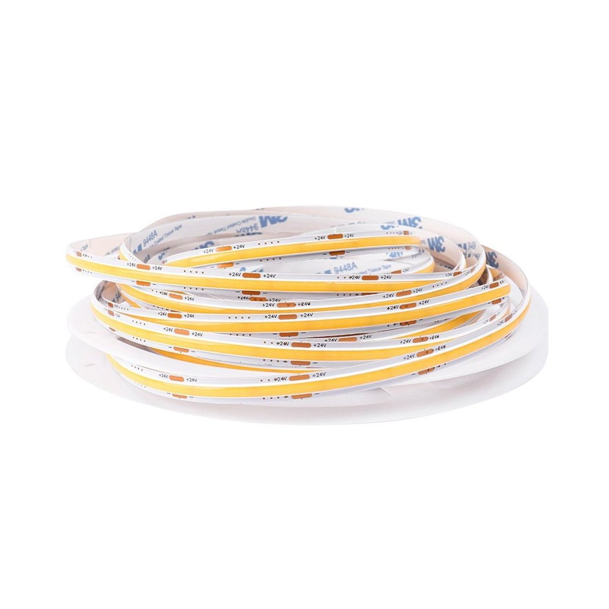 12W/m Dot-free COB-LED strip - 5m, IP20, 320 LED pr. meter, 24V, COB LED - Kulør : Varm