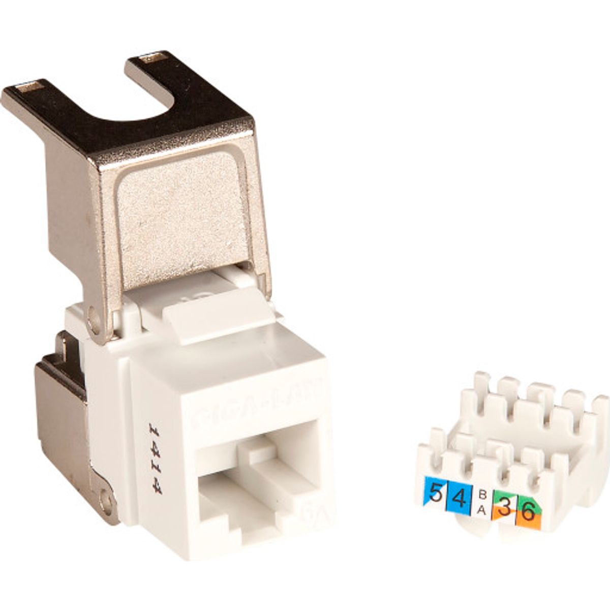 150 stk Konnektor Keystone Pro UTP Kat.6A RJ45 flip jack, bulk (150)