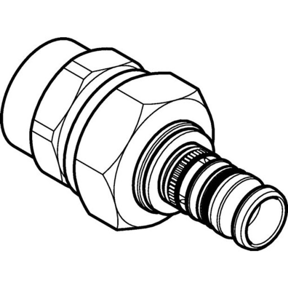 16 mm x 1/2" Union med muffe RG Mepla